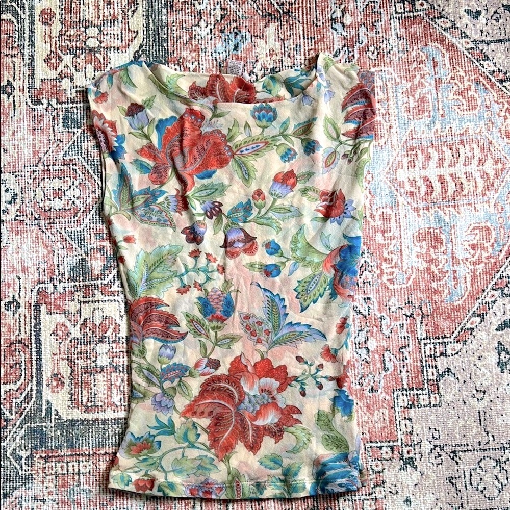 Stunning Sheer Floral Print Top